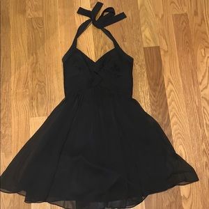 Black halter dress, the Limited